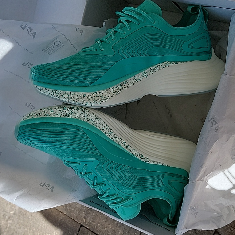 APL Streamlines Mint Tropical Green Speckle Womens Sz 9 New In Box - Picture 9 of 13